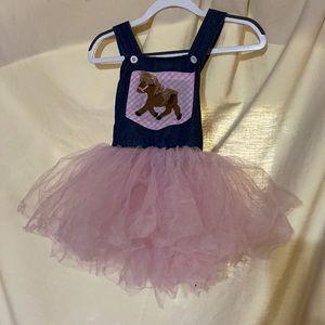 Girl’s MUDPIE 5T dress with lace tutu bottom